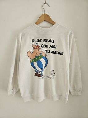 Vintage Asterix Et Obelix Sweatshirt Mens Medium Cartoon 1989